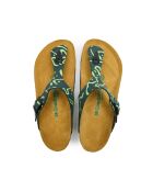 Sandales en cuir Aliz-PR bleu marine/vert