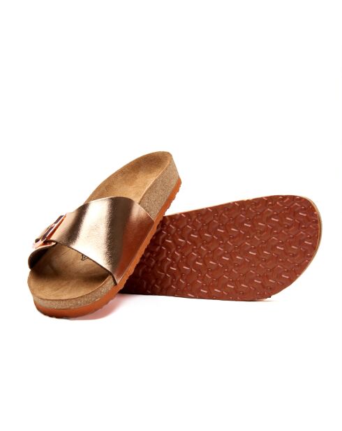Sandales en cuir roses