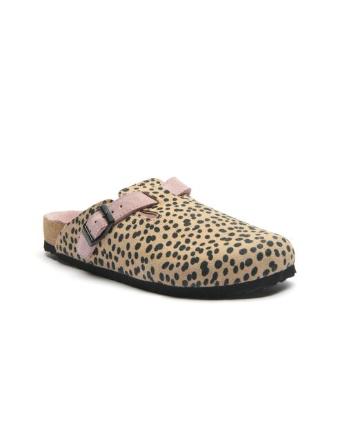 Sabots en cuir Capri-PR beiges