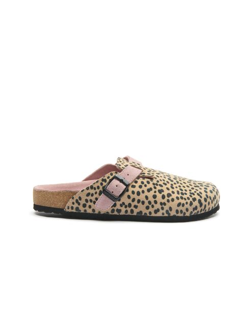Sabots en cuir Capri-PR beiges