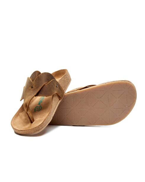 Sandales en cuir Silvia bronzage