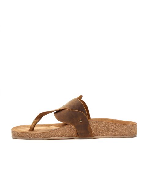 Sandales en cuir Silvia bronzage