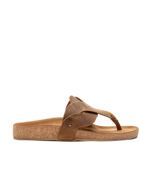 Sandales en cuir Silvia bronzage