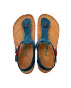 Sandales en cuir Gerda bleu marine/rouge