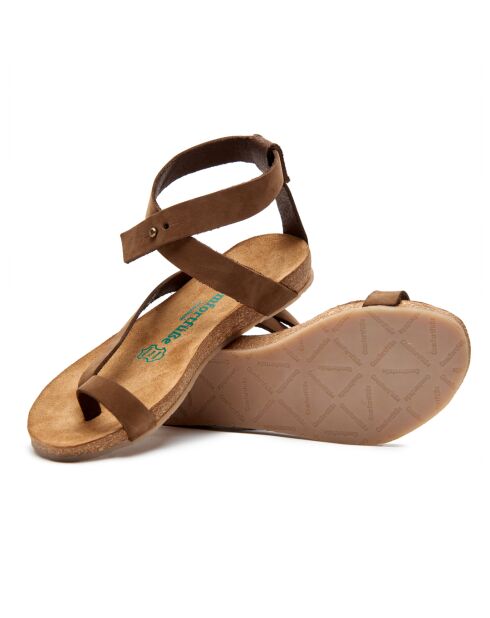 Sandales en cuir Sara sables