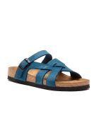 Sandales en cuir Lea marines