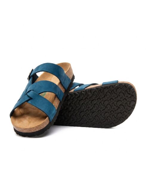 Sandales en cuir Lea marines