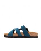 Sandales en cuir Lea marines