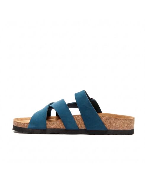 Sandales en cuir Lea marines