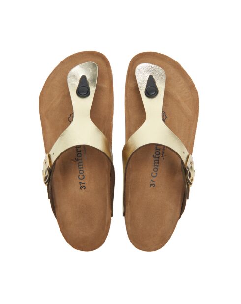 Sandales en cuir Aliz doré