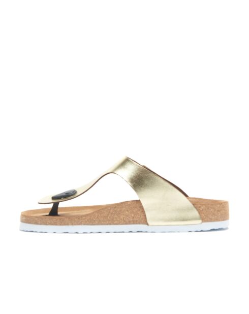 Sandales en cuir Aliz doré