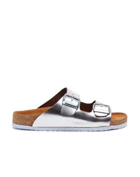 Sandales en cuir Bali argentés