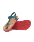 Sandales en cuir Grizeln bleu marine/rouge