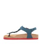 Sandales en cuir Grizeln bleu marine/rouge