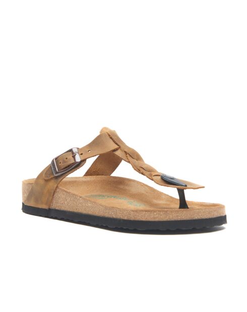 Sandales en cuir Guidan bronzage
