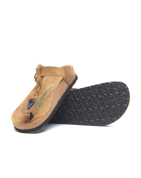 Sandales en cuir Guidan bronzage