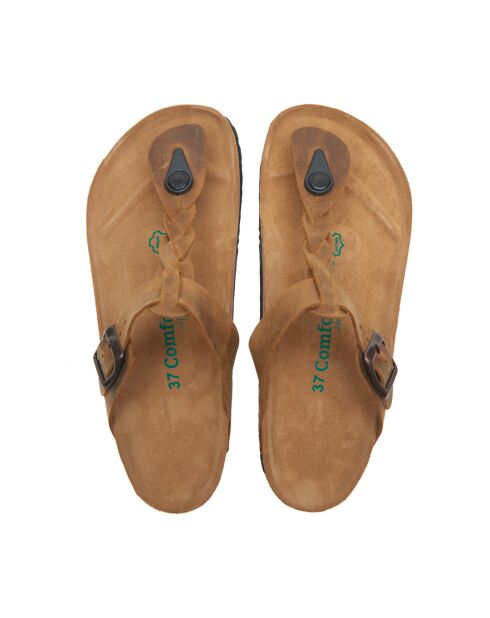 Sandales en cuir Guidan bronzage