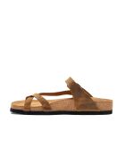 Sandales en cuir Fae bronzage