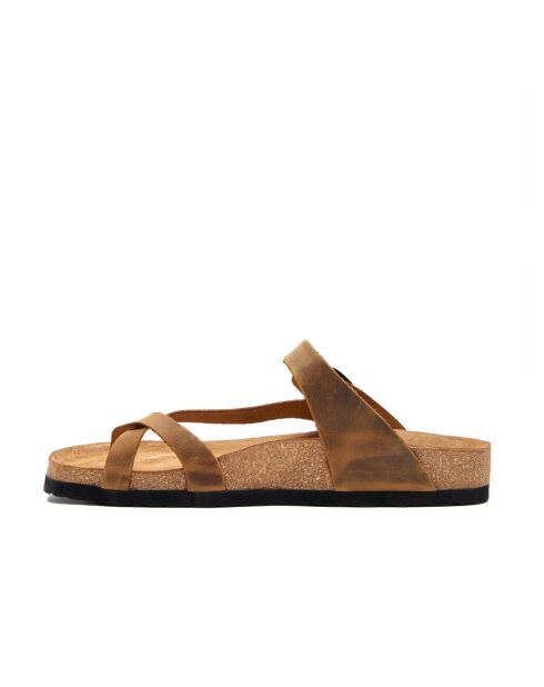 Sandales en cuir Fae bronzage