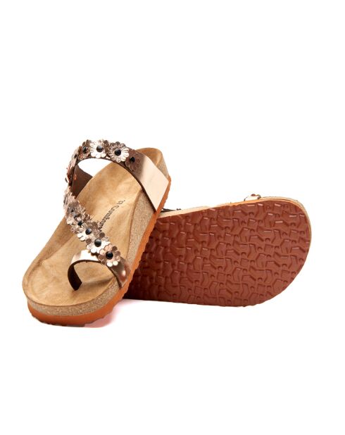 Sandales en cuir Ilva roses