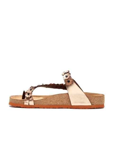 Sandales en cuir Ilva roses