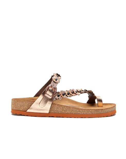 Sandales en cuir Ilva roses