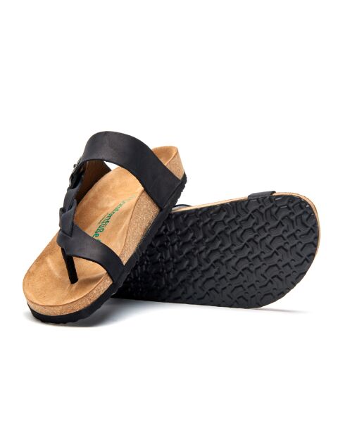 Sandales en cuir Gisel noires