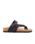 Sandales en cuir Gisel noires