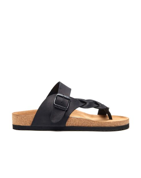 Sandales en cuir Gisel noires