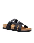 Sandales en cuir Lea black /nubuck