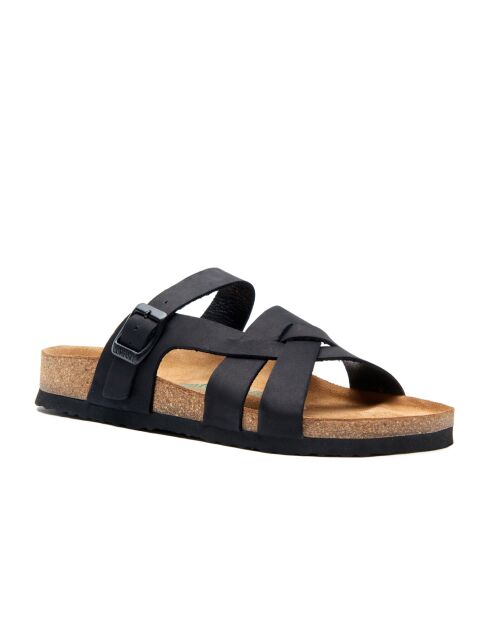 Sandales en cuir Lea black /nubuck