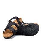 Sandales en cuir Lea black /nubuck