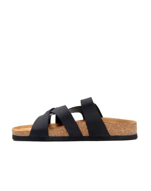 Sandales en cuir Lea black /nubuck
