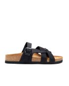Sandales en cuir Lea black /nubuck