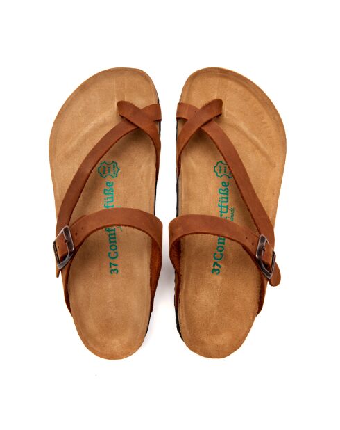 Sandales en cuir Fae brun