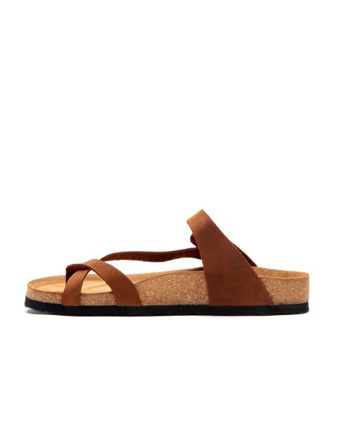 Sandales en cuir Fae brun