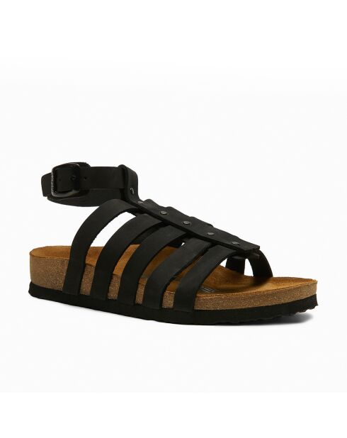 Sandales en cuir Ares noires