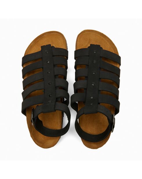 Sandales en cuir Ares noires