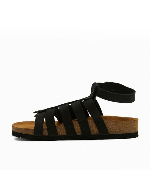 Sandales en cuir Ares noires