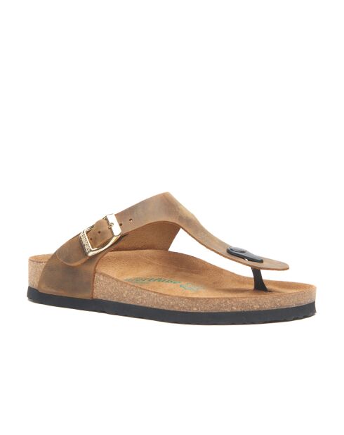 Sandales en cuir Aliz bronzage