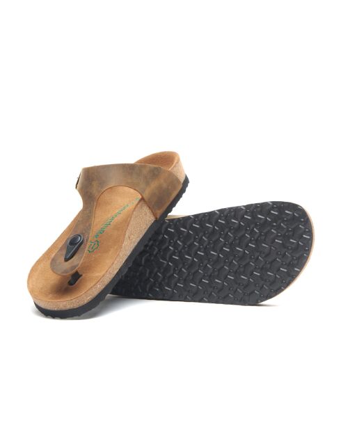 Sandales en cuir Aliz bronzage