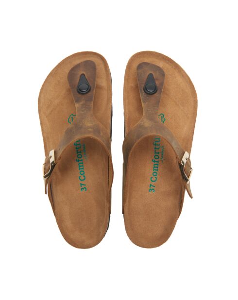 Sandales en cuir Aliz bronzage