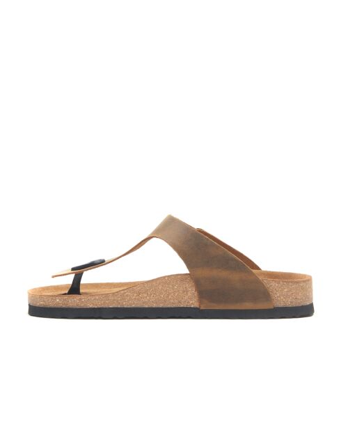 Sandales en cuir Aliz bronzage