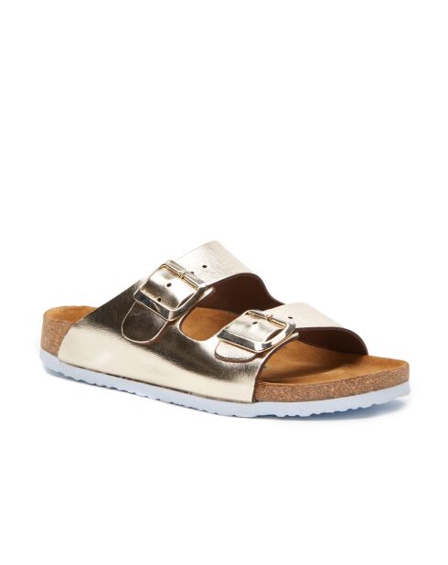 Sandales en cuir Bali doré