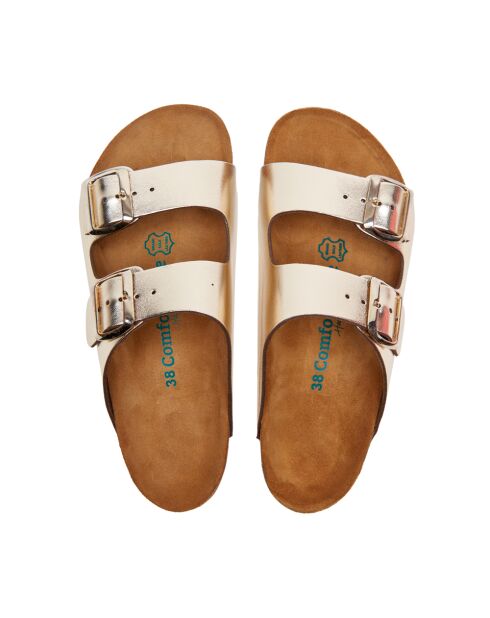 Sandales en cuir Bali doré