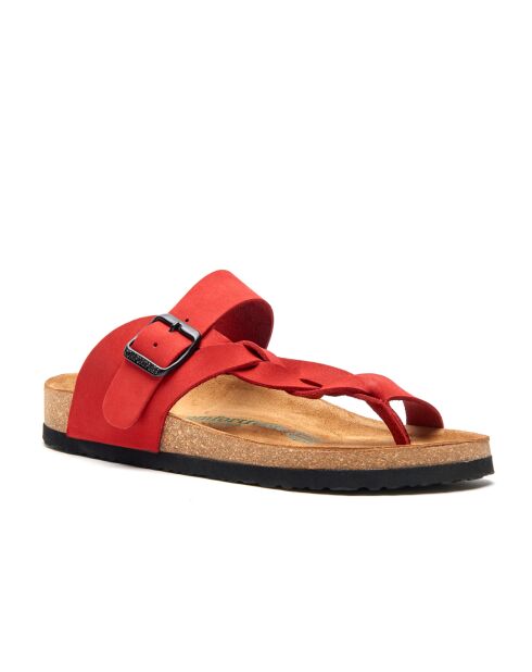 Sandales en cuir Gisel rouges