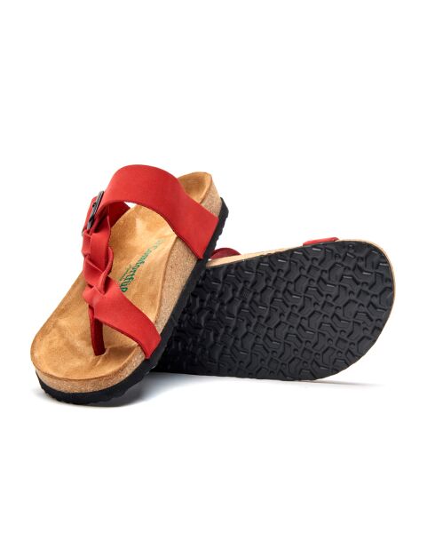 Sandales en cuir Gisel rouges