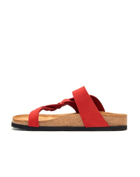 Sandales en cuir Gisel rouges