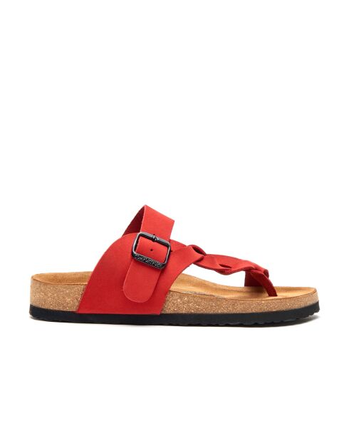 Sandales en cuir Gisel rouges