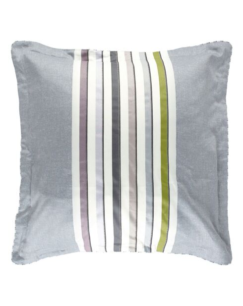 Taie d'oreiller imprimée en satin de coton Astrakhan graphite - 50x75 cm